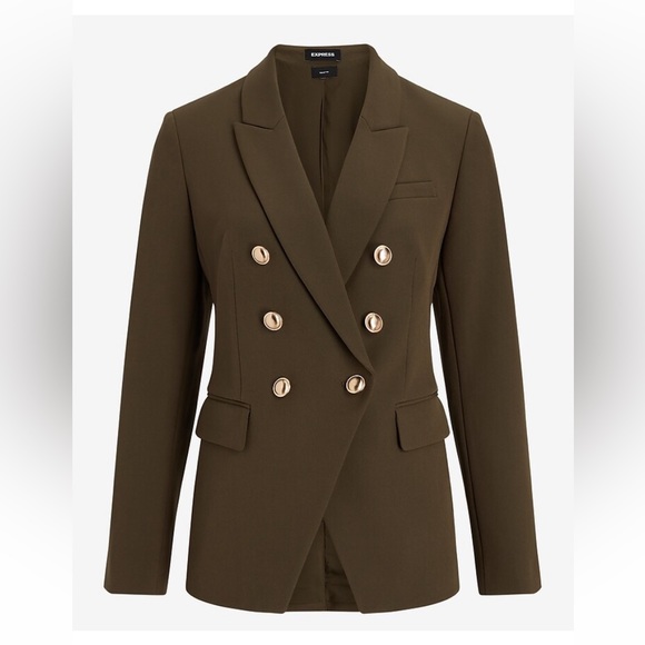 Express Editor Peak Lapel Double Breasted Blazer - Picture 4 of 6